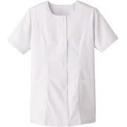 FA334-M [サンペックス 【女性用】衿なし・半袖調理衣 ホワイト M]