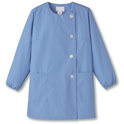 FA798-3L [サンペックス 【女性用】衿なし・長袖調理衣 サックス 3L]