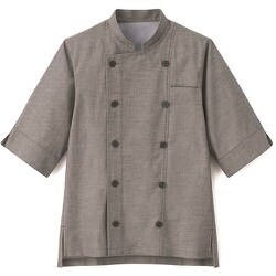 SJAU-1814-B3-SS [サンペックス 七分袖ショップコート グレー SS]