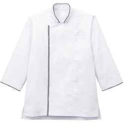 SJAU-2009-B9-SS [サンペックス 七分袖ショップコート ホワイト*ブラック SS]