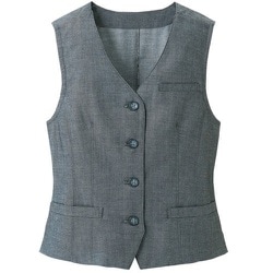 SVEL-1302-B3-11 [サンペックス 【女性用】襟なしベスト グレー 11]