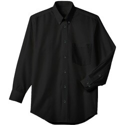 Y5805-L [サンペックス 長袖ボタンダウンシャツ ブラック L]
