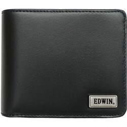 EDWIN 0510744 二つ折財布 中ベラ ボンデッドレザーファイバ BLACK 22269254