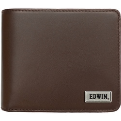 EDWIN 0510744 二つ折財布 中ベラ ボンデッドレザーファイバ DBROWN 22269254
