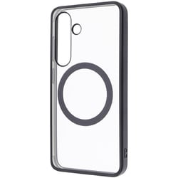 Galaxy S25用 MagSafe対応 マグネットアクセサリー対応 衝撃吸収 バンパー マット メタリック ハイブリッドケース ブラック RT-GS25MG3/BM