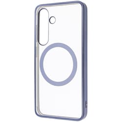 Galaxy S25用 MagSafe対応 マグネットアクセサリー対応 衝撃吸収 バンパー マット メタリック ハイブリッドケース ライトブルー RT-GS25MG3/LAM