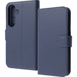 Galaxy S25用 耐衝撃 マグネットベルト シンプル 手帳型レザーケース ダークネイビー RT-GS25ELC1/DN