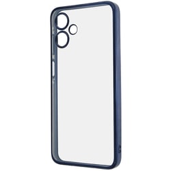 Galaxy A25 5Ｇ用 精密設計 カメラ保護 衝撃吸収 バンパー メタリック TPUソフトケース ブルー RT-GA25PFC2/AM