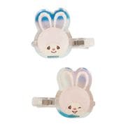 K4101C モンチッチ オーロラアクリルヘアクリップ 2個入り チムたん