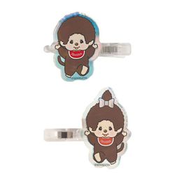 K4101D モンチッチ オーロラアクリルヘアクリップ 2個入り ツインズ