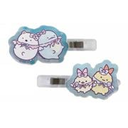 K4102B すみっコぐらし オーロラアクリルヘアクリップ 2個入り しろくまと