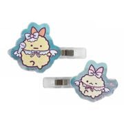 K4102C すみっコぐらし オーロラアクリルヘアクリップ 2個入り えびてん
