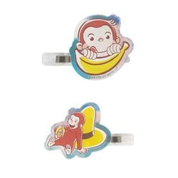 K4104B おさるのジョージ オーロラアクリルヘアクリップ 2個入り バナナ
