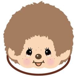 K4161D モンチッチ フェイスヘアゴム スウィートブラウン