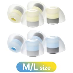 nuon 空間音響イヤーピース boost＆clear M/Lサイズ 各1ペア LPC-NBC-M/L-SET