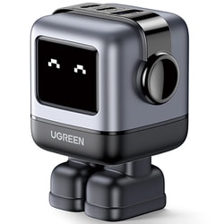 USB急速充電器 Uno RGシリーズ USB PD（パワーデリバリー）/QC（クイックチャージ）対応 65W USB-C×2/USB-A×1 ロボット型 GaN採用 メタリックグレー 15570 UGR-OT-000026