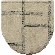kieto U・O型・洗浄暖房 兼用 トイレ蓋カバー やさしい肌触り 洗える 40×48cm アイボリー
