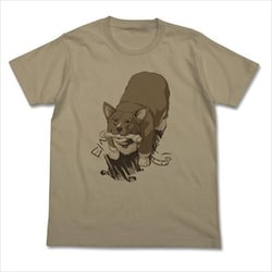 カウボーイビバップ Tシャツ 骨型ガムを咥えたアイン SAND KHAKI XLサイズ