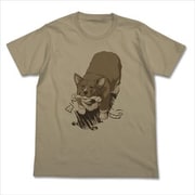 カウボーイビバップ Tシャツ 骨型ガムを咥えたアイン SAND KHAKI XLサイズ