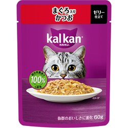 カルカン パウチ まぐろ入りかつお 60g [猫用 ウエットフード 60g 成猫（1歳～7歳） 総合栄養食]