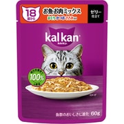 カルカン パウチ 18歳から お魚・お肉ミックス まぐろ・かつお・ささみ入り 60g [猫用 ウエットフード 60g 18歳～ 総合栄養食]
