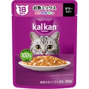 カルカン パウチ 18歳から お魚ミックス まぐろ・かつお・たい入り 60g [猫用 ウエットフード 60g 18歳～ 総合栄養食]