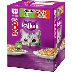 カルカン パウチ 18歳から 2種のセレクション まぐろ たい入り お魚・お肉ミックス まぐろ・かつお・ささみ入り 60g 8袋パック [猫用 ウエットフード 60g×8袋 18歳～ 総合栄養食]
