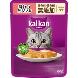 カルカン パウチ やわらかパテ 味わいとりささみ 着色料・発色剤 無添加 60g [猫用 ウエットフード 60g 成猫（1歳～7歳） 総合栄養食]