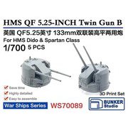 BST WS70089 1/700 HMS ダイドー＆スパルタン用 QF5.25インチ連装砲 B [プラモデル用パーツ]