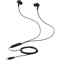 EHP-DF17CMBK [USB Type-C イヤホン 有線 ANC ノイズキャンセリング マイク付き カナル型 通話対応 音量調整 DAC搭載 ハイレゾ対応 有線イヤホン ブラック]