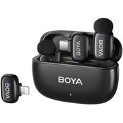 BOYA mini(ボーヤ ミニ) 親指サイズのワイヤレスマイク Type-C/Lightningコネクタ対応 3段階ノイズキャンセリング機能搭載 ブラック BOYAMINI12