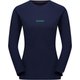 キューディー ロゴ プリント ロングスリーブ Tシャツ アジアンフィット ウィメン レディース カットソー marine-pinea PRT1（50630） XSサイズ（日本：Sサイズ） 1016-01040