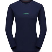 キューディー ロゴ プリント ロングスリーブ Tシャツ アジアンフィット ウィメン レディース カットソー marine-pinea PRT1(50630) Sサイズ(日本:Mサイズ) 1016-01040