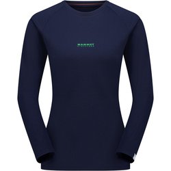 キューディー ロゴ プリント ロングスリーブ Tシャツ アジアンフィット ウィメン レディース カットソー marine-pinea PRT1（50630） Mサイズ（日本：Lサイズ） 1016-01040