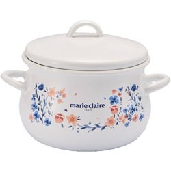 マリ・クレール フルレット ホーロー 両手鍋 16cm 1580ml IH対応 MCY-04