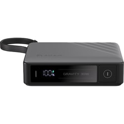 モバイルバッテリー 充電ケーブル内蔵 30W 急速充電対応 10000mAh グレー APBADGV30WGY