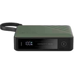 モバイルバッテリー 充電ケーブル内蔵 30W 急速充電対応 10000mAh グリーン APBADGV30WGN