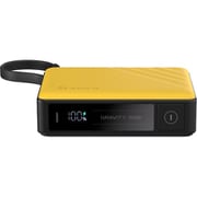 モバイルバッテリー 充電ケーブル内蔵 30W 急速充電対応 10000mAh イエロー APBADGV30WYL