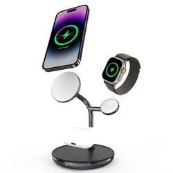 MagSafe対応ワイヤレス充電スタンド （3 in 1） ブラック APAADM3POGBK