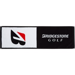 TW2510WK [BRIDGESTONE GOLF プロモデルタオル ホワイト/ブラック サイズ：本体/縦34×横110cm、箱/縦23.5×横28.5×高さ4.5cm]