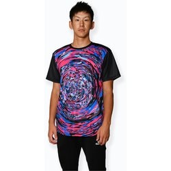 グラフィックプラクティスシャツ SUIMON メンズ スポーツウェア 半袖シャツ Pink×Black 2XOサイズ 24S-207TS