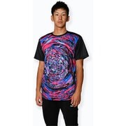グラフィックプラクティスシャツ SUIMON メンズ スポーツウェア 半袖シャツ Pink×Black 2XOサイズ 24S-207TS