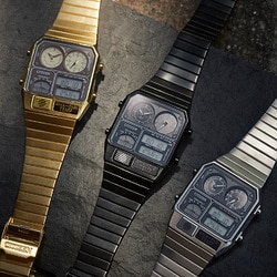 ユ*ウ様 RECORD LABEL アナデジテンプ JG2105-93E RECORD LABEL シチズン アナデジテンプ 復刻 腕時計 JG2105-93E