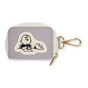 SPIK-348 PEANUTS スマートキーケース アップリケ スヌーピー&チャーリーブラウン グレー