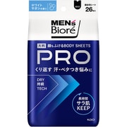 メンズビオレ顔もふけるボディシートPRO ホワイトサボン 26枚入 [ボディシート]