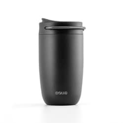 EQUAカップ サーマルマグ 300ml 保温・保冷 フタつき 滑り止めつき ブラック EC-1172B