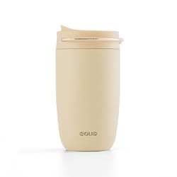 EQUAカップ サーマルマグ 300ml 保温・保冷 フタつき 滑り止めつき バター EC-1173BT