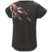 ウィメンズドライTシャツ レディース テニス シャツ ブラック(007) Lサイズ 16811