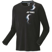 ユニロングスリーブTシャツ（フィットスタイル） メンズ テニス 長袖シャツ ブラック（007） Lサイズ 16807