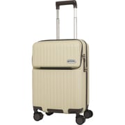スーツケース ハードタイプ ファスナータイプ 拡張機能付き 機内持ち込み可能 旅行日数目安:3~4泊 40L 拡張時46L TSAロック搭載 アイボリー OD-0890-49